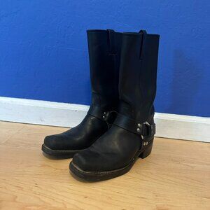 Authentic Black Leather Frye Boots Womens Size 8